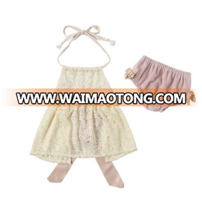 Fashionable design baby girl romper set baby deer clothing