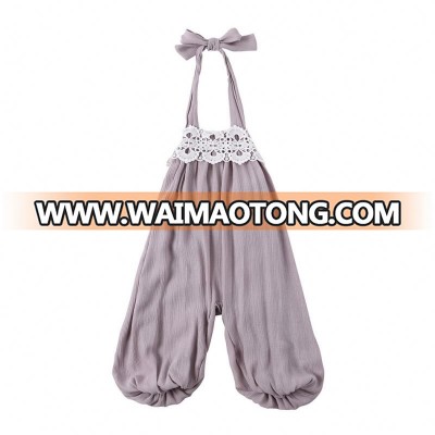 Wholesale high quality cotton suspender trousers newborn baby romper