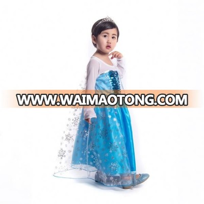 newest designs fashion lace frozen clothing for baby girls