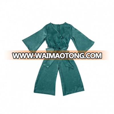 New Fashion Ladies V Neck Wholesale Playsuit Baby Girl's Velvet Jumpsuits